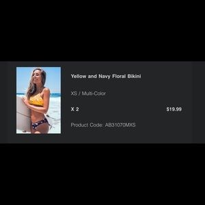 Cupshe large yellow bikini